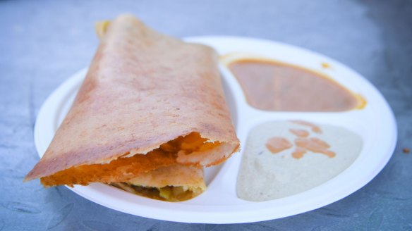 Potato masala dosa.