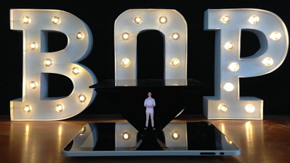 BOP Industries CEO Scott Millar's holographic displays can range from tablet size to life-size.