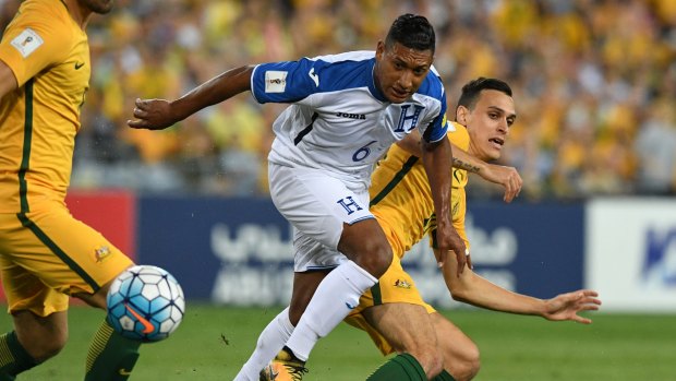 Full-on:Trent Sainsbury is keen to show the world the Socceroos' attacking style.