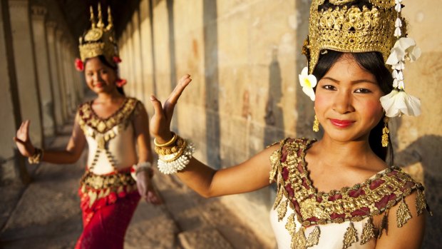 Traditional Aspara dancers in Siem Reap.