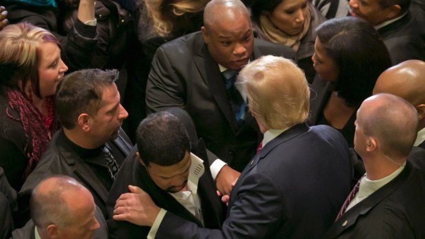 Donald Trump at a coalition of 100 African-American evangelical pastors and religious leaders.