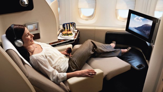 First Class in the Qantas A380. 