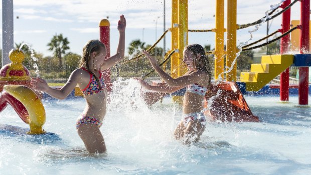 The waterpark at Moree Artesian Aquatic Centre. 