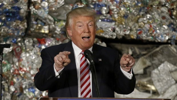 Donald Trump lays out his trade vision at a metals recycling facility in Monessen, Pennsylvania.