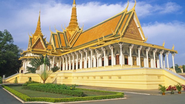 The Royal Palace of Phnom Penh, Cambodia, is a whole complex of buildings. 
