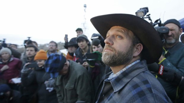 Ammon Bundy, one of the sons of Nevada rancher Cliven Bundy, at Malheur National Wildlife Refuge.