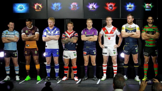 Captains call: Finals skippers, and a couple of deputies, Paul Gallen, Justin Hodges, James Graham, Jake Friend, Ryan Hinchcliffe, Ben Creagh, Gavin Cooper and Greg Inglis.