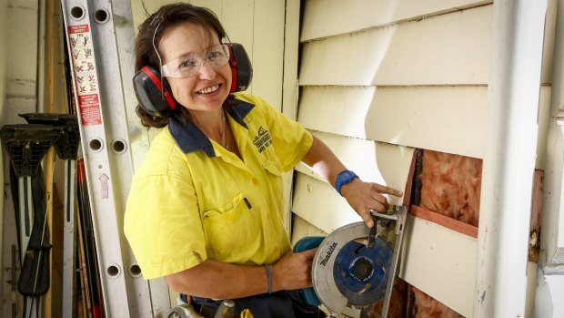Marcelle Bagu earns more as a self-employed tradie than she did as a political adviser.