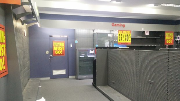 An empty Dick Smith store ahead of closures.