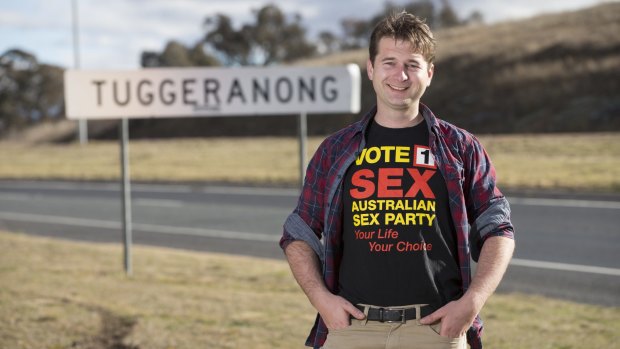 Sex Party candidate Steven Bailey: Best chance for ACT election is Tuggeranong.