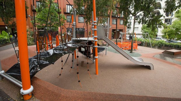 The playground at the centre of the neighbourhood dispute in Kings Cross.