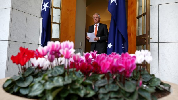 Prime Minister Malcolm Turnbull at Parliament House in Canberra on Monday.