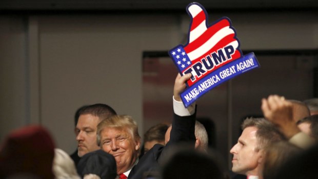 Donald Trump's remarks aboard a decommissioned aircraft carrier earlier this week were greeted with cheers by his audience. 