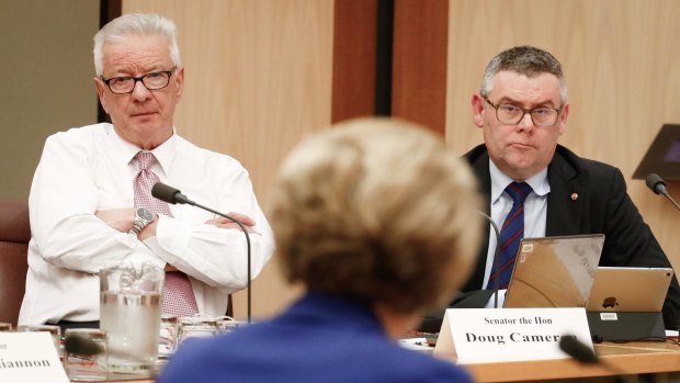 Labor senators Doug Cameron and Murray Watt put questions to Employment Minister Michaelia Cash.