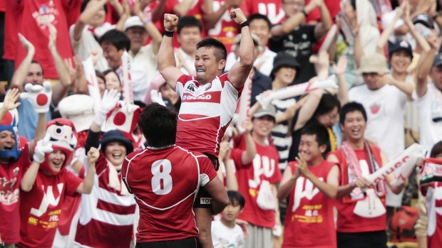 Growing in popularity: Rugby is a fledgling sport in Japan.