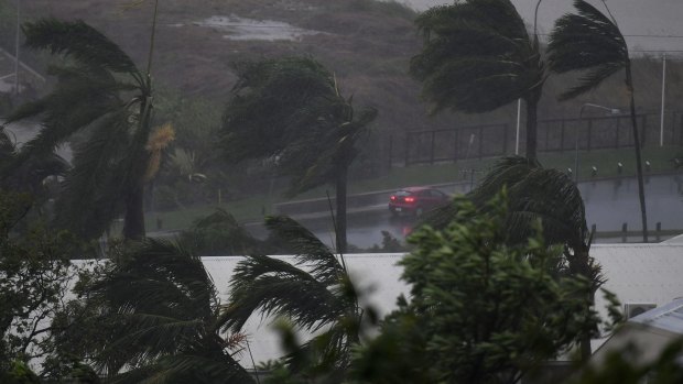 Airlie Beach during Cyclone Debbie.