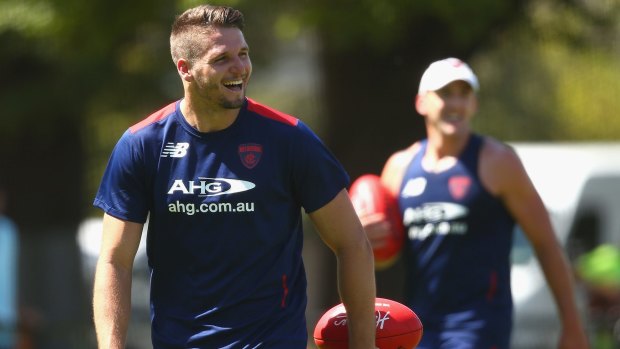 Jesse Hogan of the Demons has delayed contract negotiations this year to concentrate on his game.