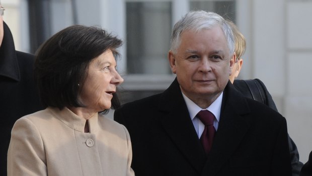Killed in plane crash in Russia in 2010 ... A file photo of Polish president Lech Kaczynski and wife Maria.