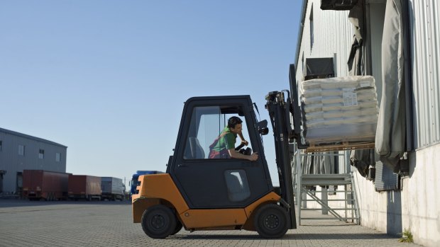 Be seated: forklift operators are among the most inactive workers in Australia. 
