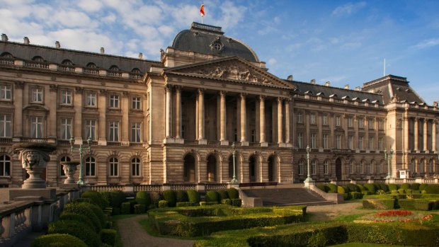 The royal palace in the centre of Brussels, Belgium. 
