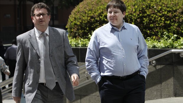 Matthew Keys, right, may face 25 years in jail after being convicted of conspiring with hacking group Anonymous to break into the Los Angeles Times' website.