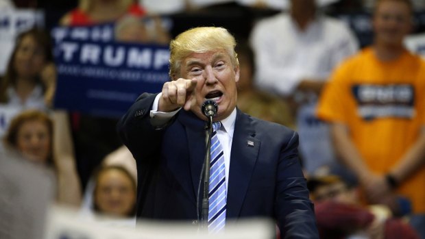 Republican presidential candidate Donald Trump campaigning in Montana on Thursday. 