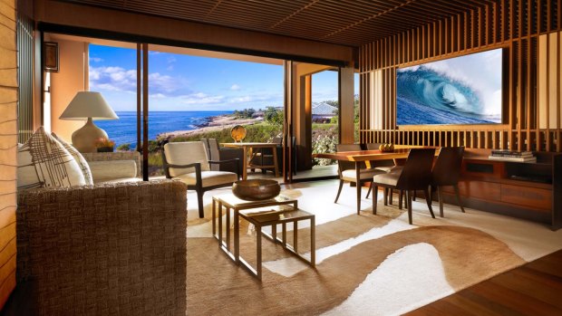 Rooms at the Four Seasons Resort Lanai have been inspired by Hawaii's diverse influences.
