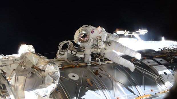 Tim Peake takes part in his  spacewalk to replace a failed power regulator and install cabling for the International Space Station on Friday.The meticulously planned and executed sortie was stopped early. 