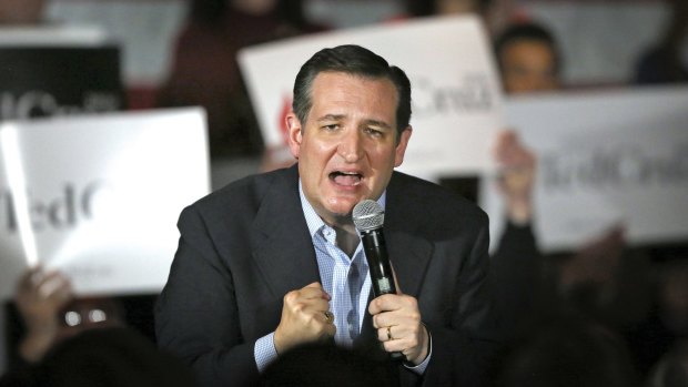Republican presidential candidate Ted Cruz makes a stop in Janesville, Wisconsin, on Thursday. He and Donald Trump have been trading insults regarding their personal lives.