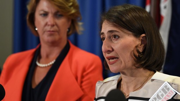 Premier Gladys Berejiklian announcing the changes on Tuesday. 