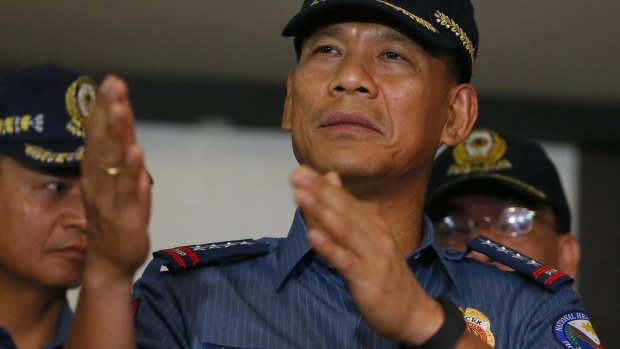 Philippine National Police Director General Ricardo Marquez after reading a joint statement from the military and police on the beheading of Canadian hostage John Ridsdel.