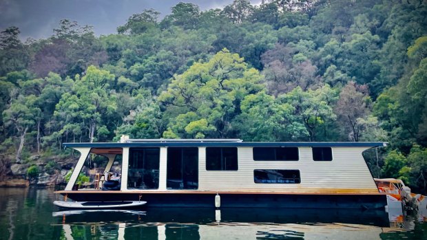 Floating on the backwaters of the Hawkesbury River surrounded by nothing but water and bushland.