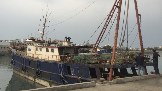 A Chinese fishing vessel rescued in March by the Chinese Coast Guard after its seizure by Indonesian authorities near the Natuna Islands.