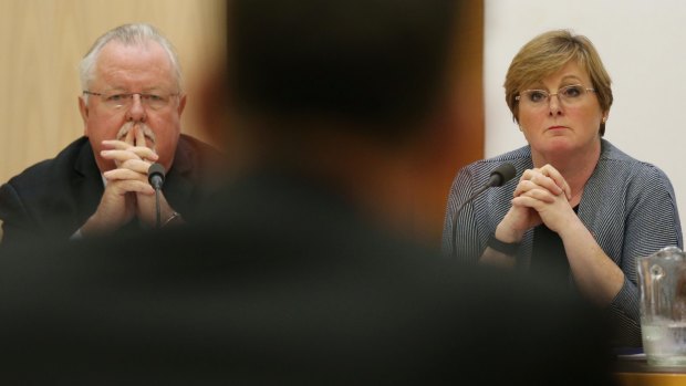 Senator Barry O'Sullivan and Senator Linda Reynolds question Solicitor-General Justin Gleeson.