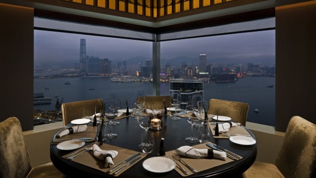 Cafe Gray Deluxe in Swire Hotels' Upper House has sweeping views of Hong Kong's harbour.