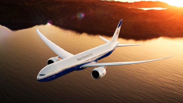 Boeing Business Jets BBJ 777X plane - the world's longest range private jet.