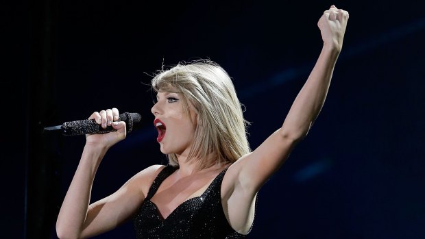 Taylor Swift performs during her '1989' World Tour in Sydney.