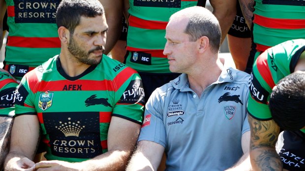 Greg Inglis and coach Michael Maguire.