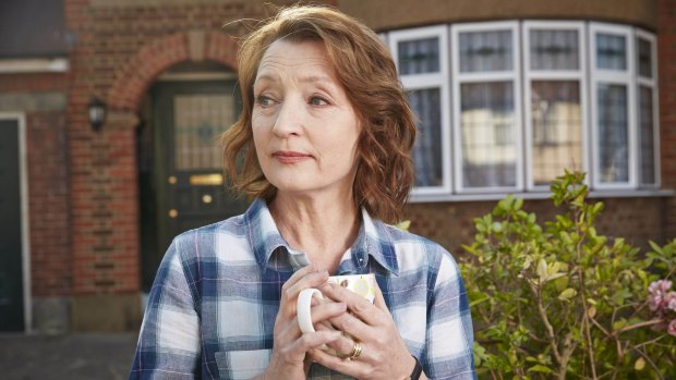 Lesley Manville in British comedy series <i>Mum</i>.