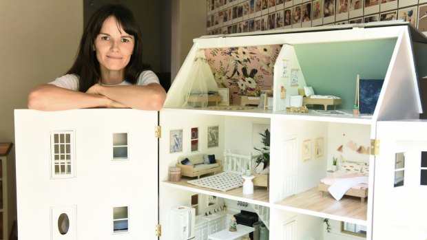 A doll's house decked out by Linzi Macdonald.