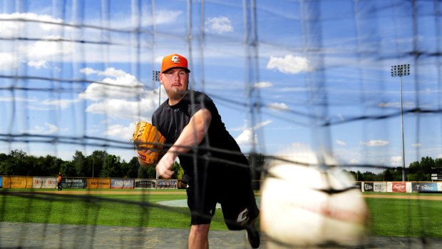 Fired up: Canberra Cavalry player Steven Kent will play in the World Baseball Classic qualifying tournament.