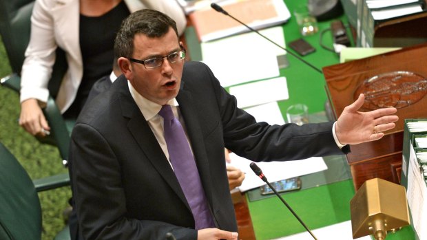 Daniel Andrews, as opposition leader in 2014, was critical of Geoff Shaw. 