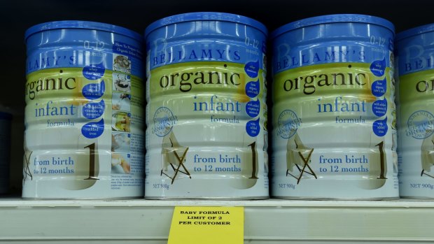 Shares in the infant formula company Bellamy's surged by almost 13 per cent on Thursday.