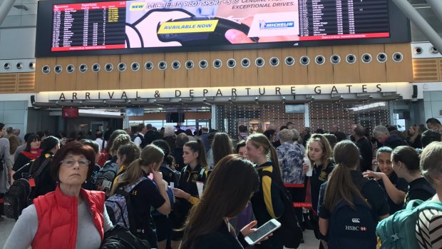 Passengers face delayed screening at Sydney Airport.