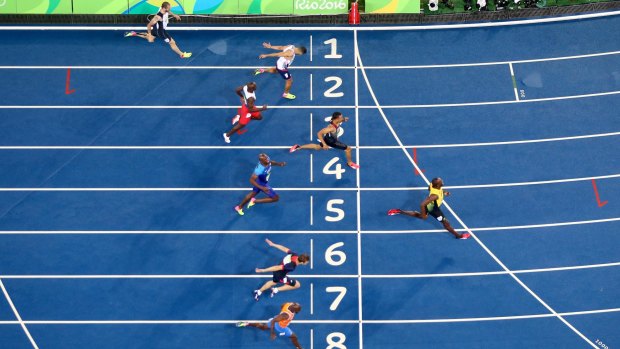 Clear victor: Usain Bolt  won the 200m final comfortably.