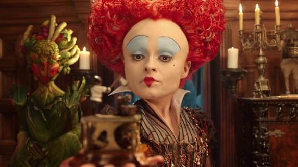 Iracebeth, the Red Queen (Helena Bonham Carter) returns in Disney's <i>Alice Through the Looking Glass</i>, another sequel that struggled at the box office.