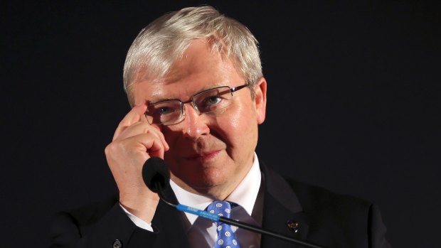 Calls for early intervention: Former prime minister Kevin Rudd has backed a justice target.