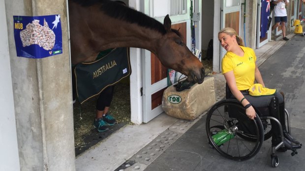 Equestrian athlete Emma Booth gets set for the team and individual events in Rio, three years after a car crash left her a paraplegic. 