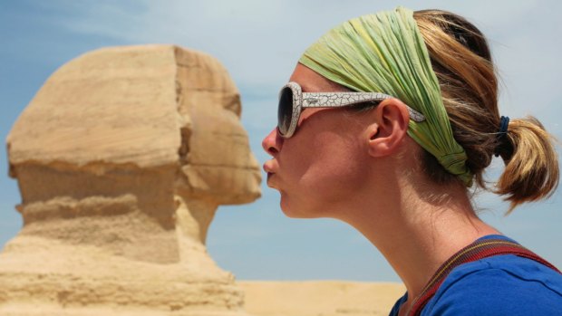 Kissing the Sphinx is an acceptable tourist souvenir. Egypt says porn films are not.