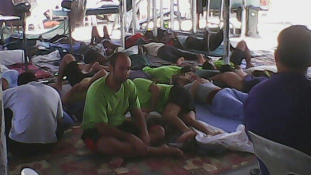 Hunger striking asylum seekers from the Foxtrot compound.
